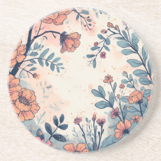 Abstrakte Blume Getränkeuntersetzer