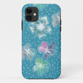 Abstrakte Blume in hellblauen Farbtönen Case-Mate iPhone Hülle