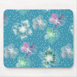 Abstrakte Blume in hellblauen Farbtönen Mousepad
