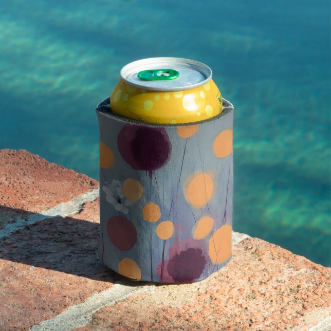 Abstrakte Blume in Orange und Rosa Dosenkühler (In Situ Pool)