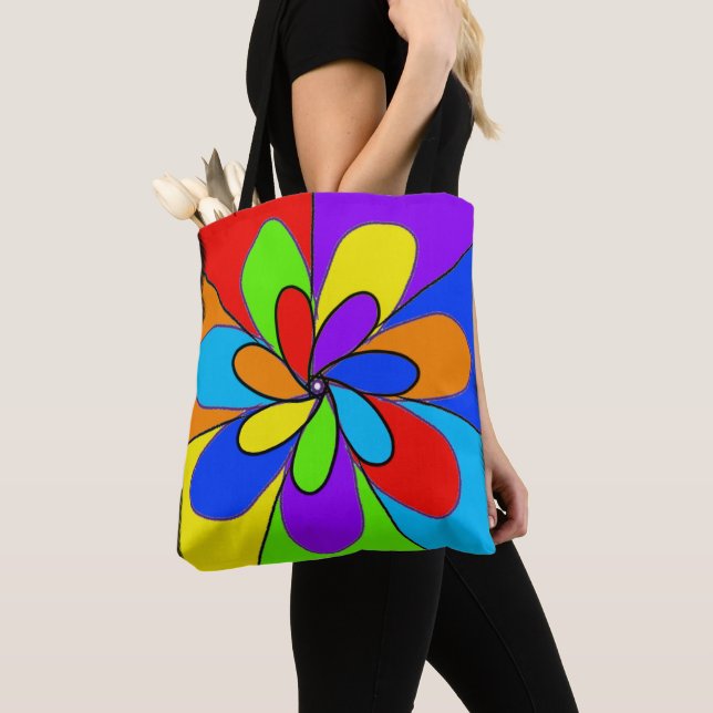 Abstrakte Blume in Regenbogenfarben (Von Nahem)