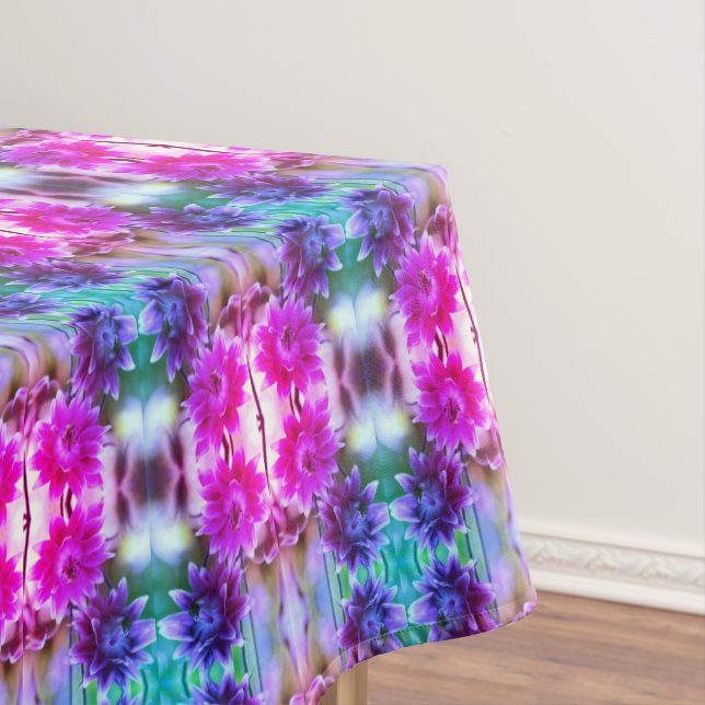 Abstrakte Blume in Rot und Weiß Tischdecke (Beispiel)