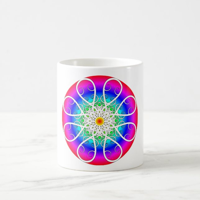 Abstrakte Blume Kaffeetasse (Mittel)
