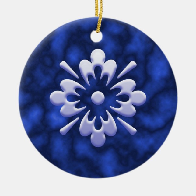 Abstrakte Blume Keramikornament (Vorne)
