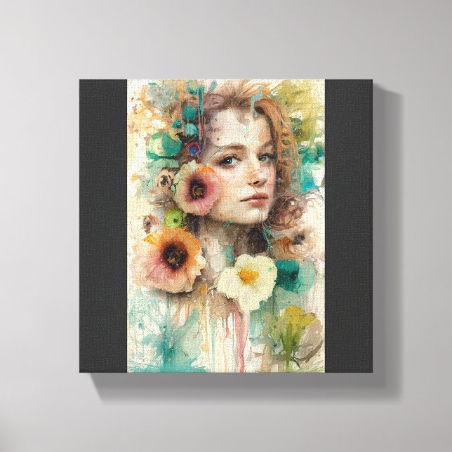 Abstrakte Blume Leinwanddruck (Vorderseite)