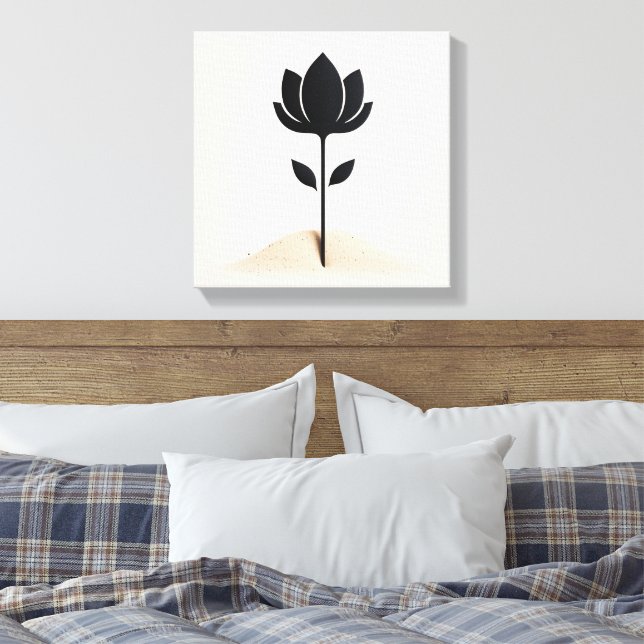 Abstrakte Blume Leinwanddruck (Insitu (Schlafzimmer))