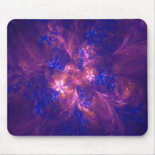 Abstrakte Blume Licht Lila und lebhaft Blue Mix Mousepad