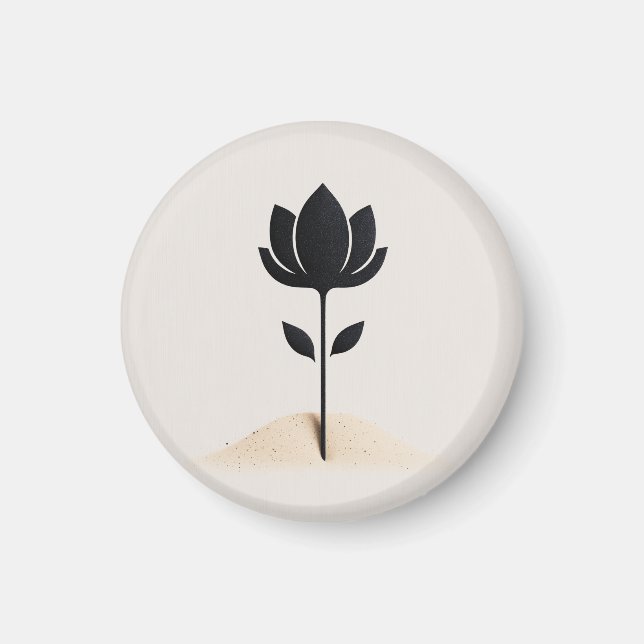 Abstrakte Blume Magnet (Vorne)