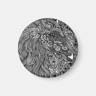 Abstrakte Blume Magnet
