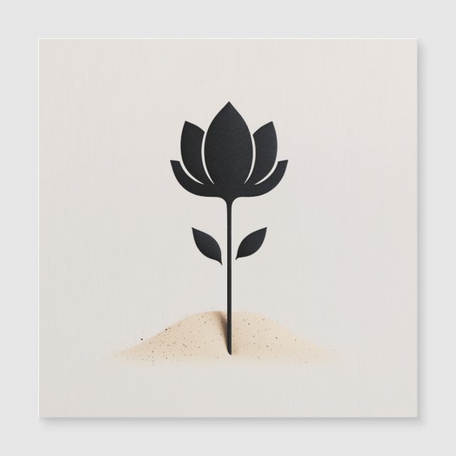 Abstrakte Blume Magnetkarte (Vorderseite)