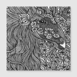 Abstrakte Blume Magnetkarte