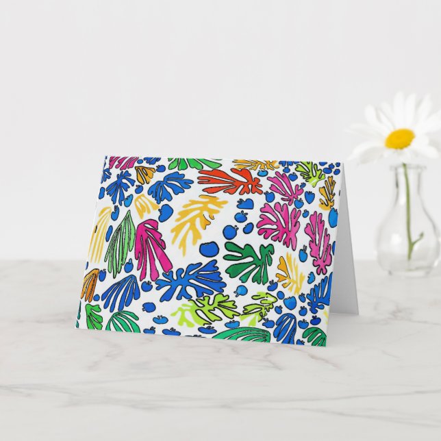 Abstrakte Blume, Matisse-Stil Karte (Kleine Pflanze)