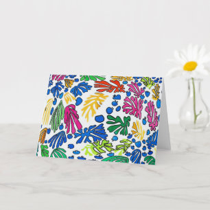 Abstrakte Blume, Matisse-Stil Karte