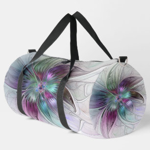 Abstrakte Blume Modernes Fraktal Kunst, Dichtung u Duffle Bag