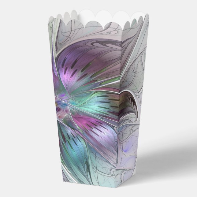 Abstrakte Blume Modernes Fraktal Kunst, Dichtung u Geschenkschachtel (Vorderseite)