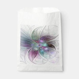 Abstrakte Blume Modernes Fraktal Kunst, Dichtung u Geschenktütchen