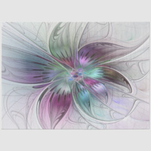 Abstrakte Blume Modernes Fraktal Kunst, Dichtung u Seidenpapier
