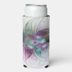 Abstrakte Blume Modernes Fraktal Kunst, Dichtung u Selters Dosenkühler