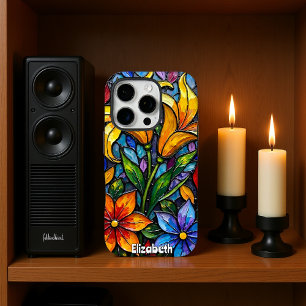 Abstrakte Blume Mosaikkunst iPhone 16 Pro Hülle