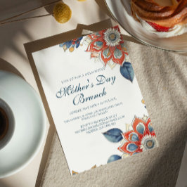 Abstrakte Blume Muttertagsbrunch Einladung