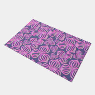 abstrakte Blume nahtlos pink blau + Ihre Ideen Fußmatte