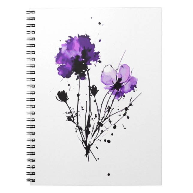 Abstrakte Blume Notizblock (Vorderseite)