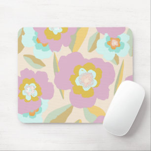 Abstrakte Blume   Pastell Lilac Floral Pattern Mousepad