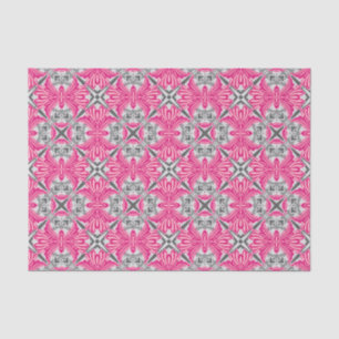 Abstrakte Blume Petals Fuchsia Pink und Grau Seidenpapier