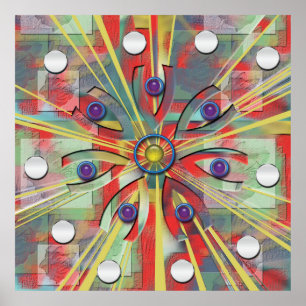 Abstrakte Blume Poster