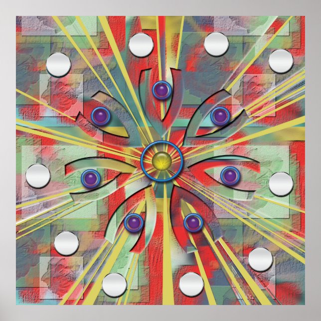 Abstrakte Blume Poster (Vorne)