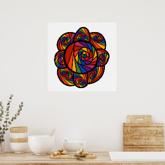 Abstrakte Blume Poster