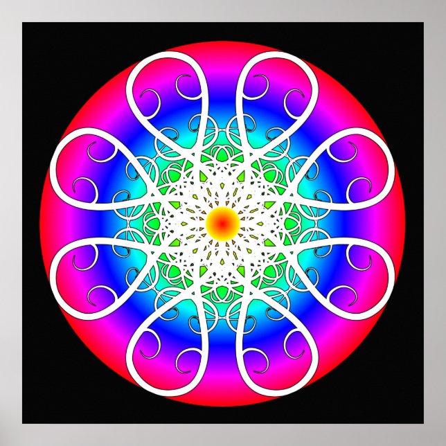 Abstrakte Blume Poster (Vorne)