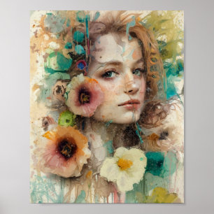 Abstrakte Blume Poster