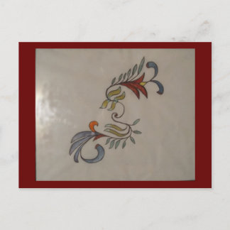 abstrakte Blume, Postkarte