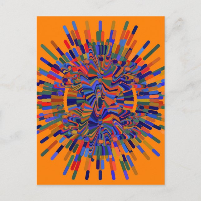 Abstrakte Blume Postkarte (Vorderseite)