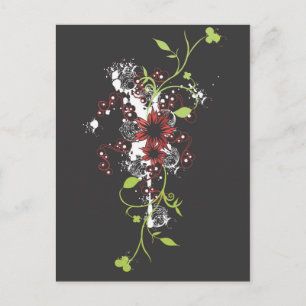 Abstrakte Blume Postkarte