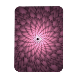 Abstrakte Blume Rosa Art Magnet