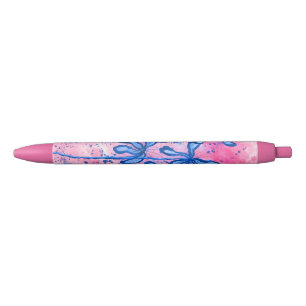 Abstrakte Blume rosa blaue Lilien Kugelschreiber