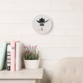 Abstrakte Blume Runde Wanduhr