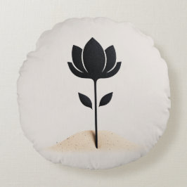 Abstrakte Blume Rundes Kissen