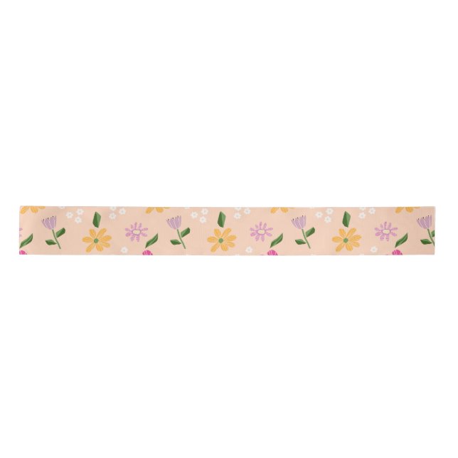 Abstrakte Blume Satinband (Vorderseite)