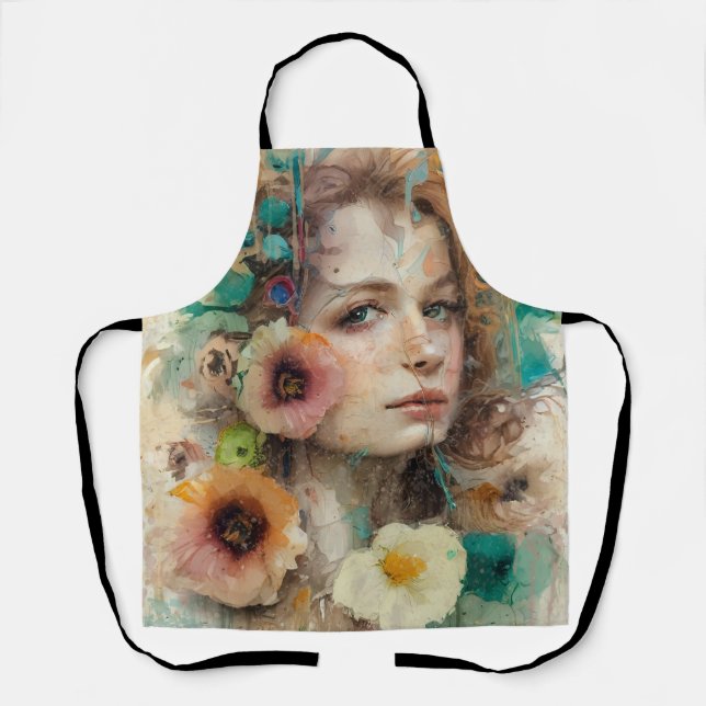 Abstrakte Blume Schürze (Vorderseite)