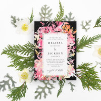 Abstrakte Blume Schwarz, Rosa und Weiß