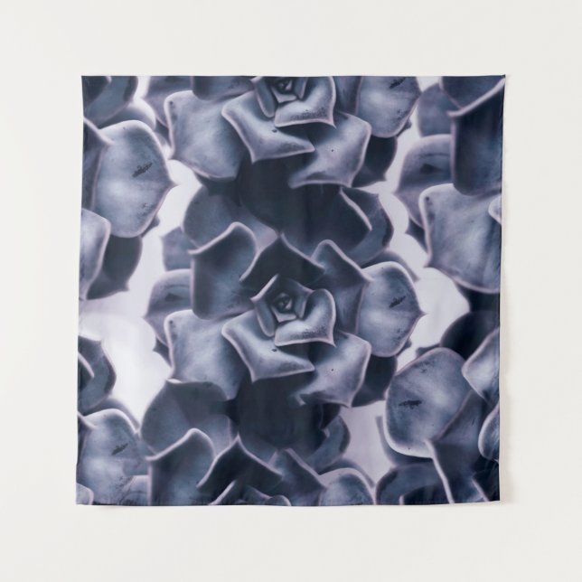 ABSTRAKTE BLUME, SCHWARZ UND WEISS WANDTEPPICH (Vorderseite)