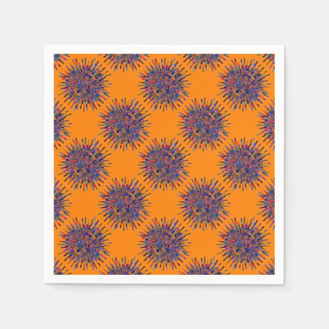 Abstrakte Blume Serviette (Vorderseite)