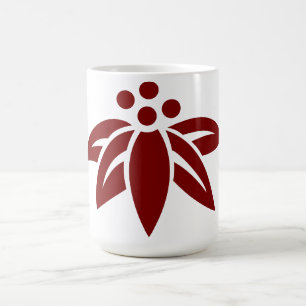 Abstrakte Blume Silhouette Kaffee Tasse