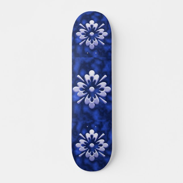 Abstrakte Blume Skateboard (Vorne)