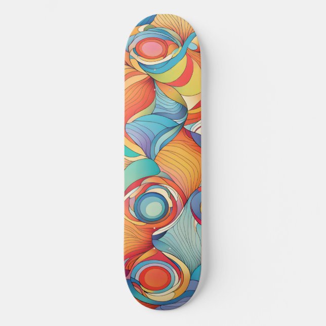 Abstrakte Blume Skateboard (Vorderseite)