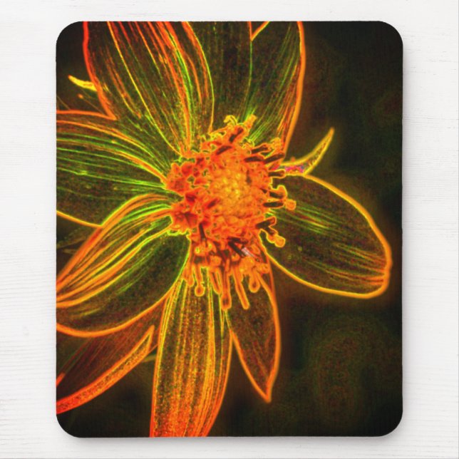 Abstrakte Blume Sonnenblumen Mousepad (Vorne)