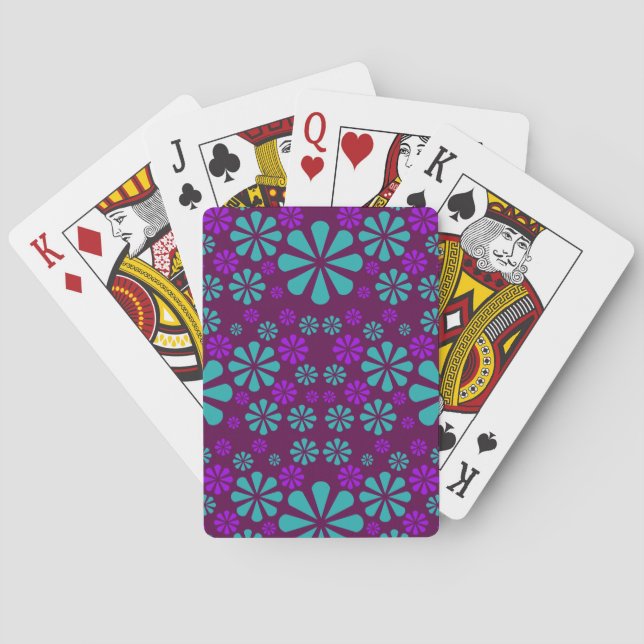 Abstrakte Blume spielen Karten Spielkarten (Rückseite)